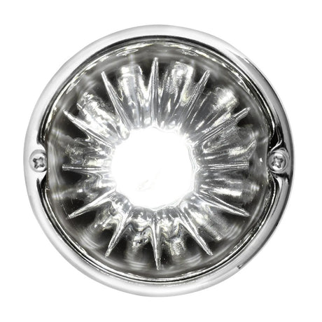 Close-up of 1156 Smoke regular watermelon lens polished stainless steel base light kit