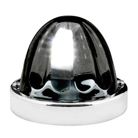 1156 Smoke regular watermelon lens polished stainless steel base light kit, close-up