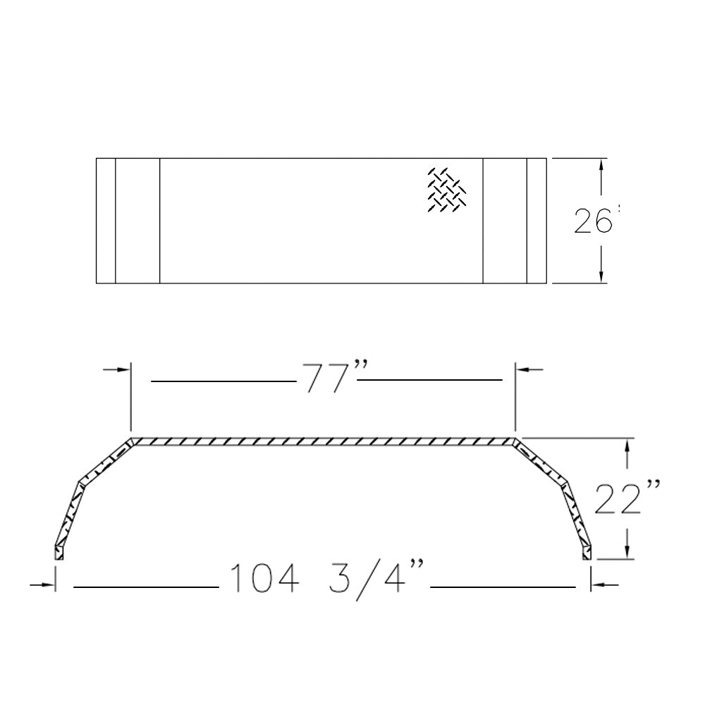 104" Super Duty Aluminum Diamond Plated Full Fender