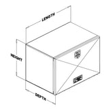 24" x 24" x 36" Single Smooth Door Aluminum Toolbox