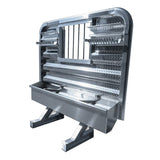 68"H x 76"L Dyna-Light Cab Rack with Full Tray, Locking Chain Hangers and Jail Bar Window
