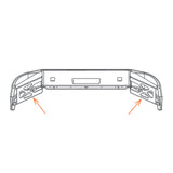 Bumper Brackets for Peterbilt 384 13" Setback Axle Bumpers