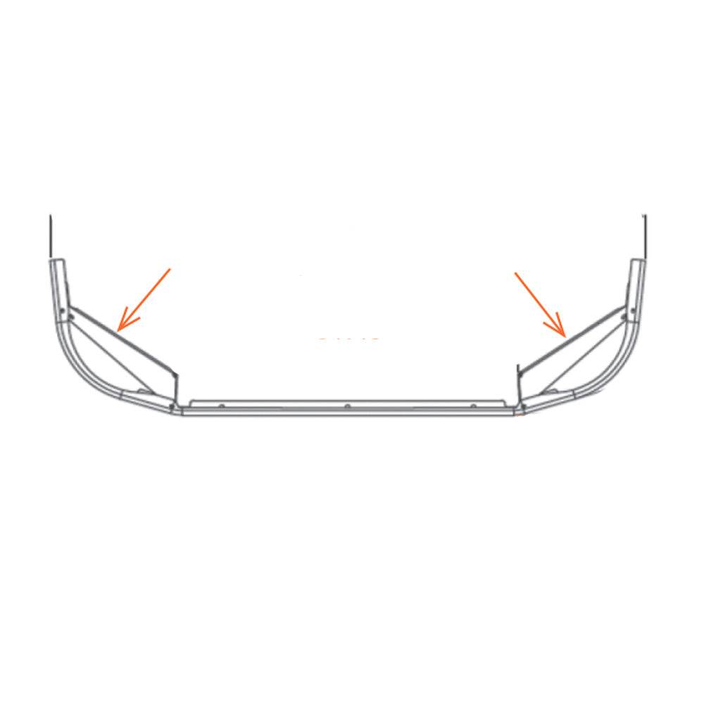 Bumper Brackets for Peterbilt 384 13" Setback Axle Bumpers