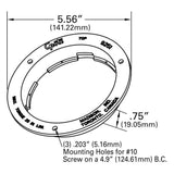 Black Plastic 4" Round Anti-Theft Flange Mount