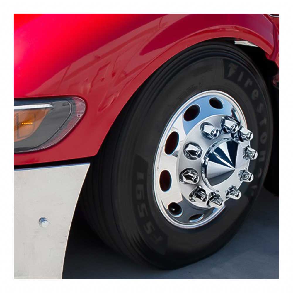 1-1/2" x 2-3/4" Chrome Plastic Bullet Nut Cover - Push On