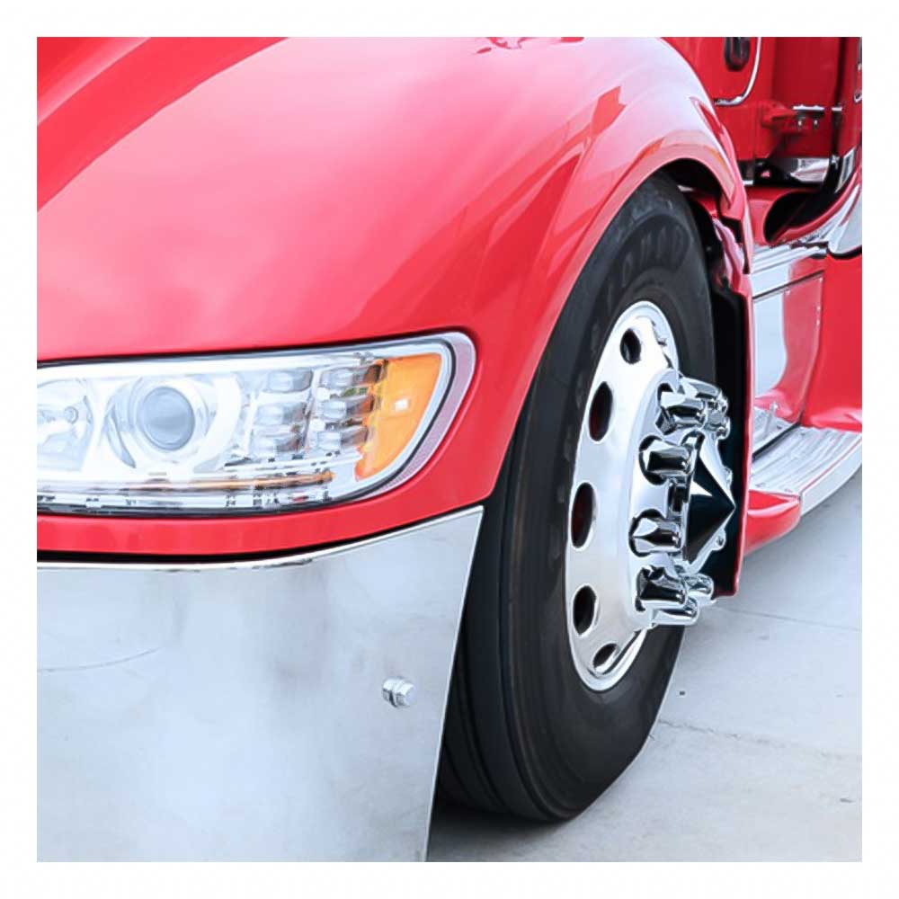 1-1/2" x 2-3/4" Chrome Plastic Bullet Nut Cover - Push On
