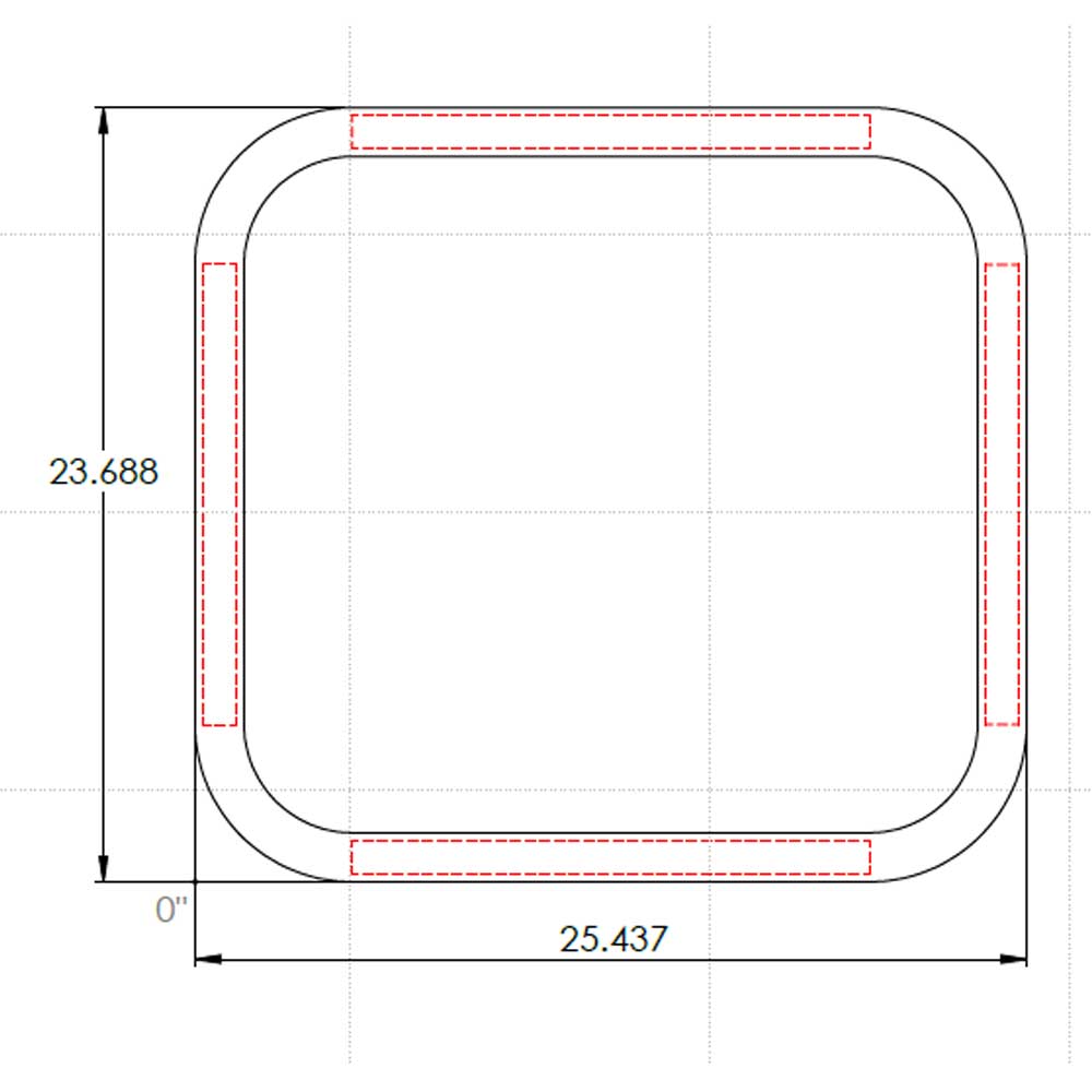 Peterbilt 579 Stainless Steel Bunk Door Trim