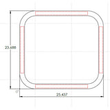 Peterbilt 579 Stainless Steel Bunk Door Trim