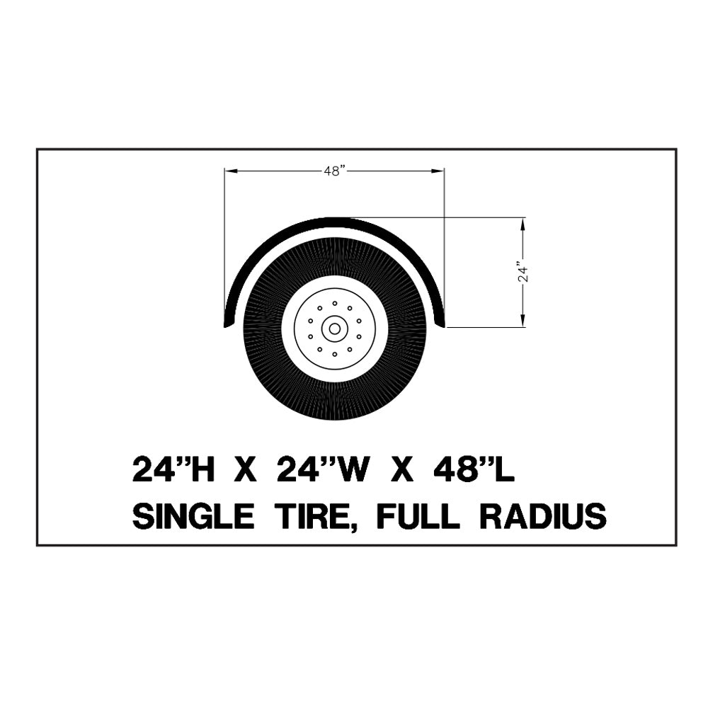 48" Single Axle Smooth Aluminum Fenders