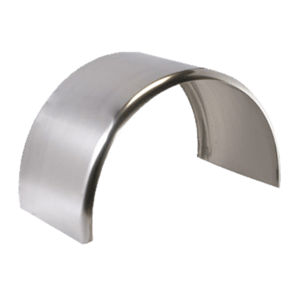 48" Smooth Stainless Steel Single Axle Deep Drop Fenders