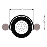 48" Smooth Stainless Steel Single Axle Deep Drop Fenders