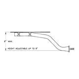 8" Adjustable Height E-Z Mount Powder Coated Fender Bracket