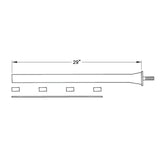 Merritt Black Powder Coated Straight Single Bolt Fender Bracket