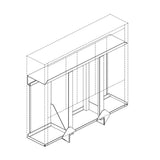 68"H x 18"D x 84"L Bright Smooth Door Cabinet Cab Rack