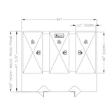 68"H x 18"D x 84"L Bright Smooth Door Cabinet Cab Rack