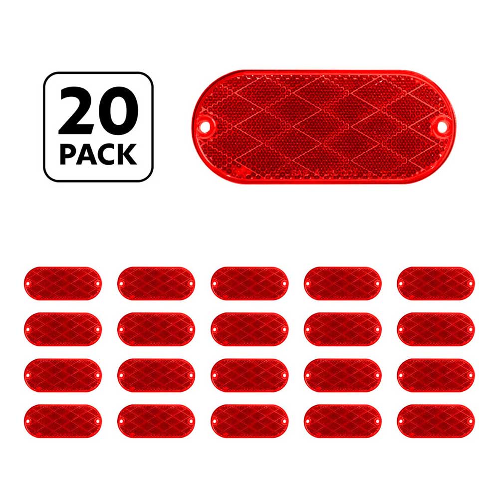 4" x 2" Oval Quick Mount Reflector - 20PK