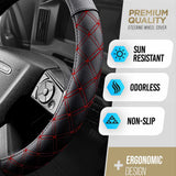 18" Diamond Stitched Chicago Style Steering Wheel Cover