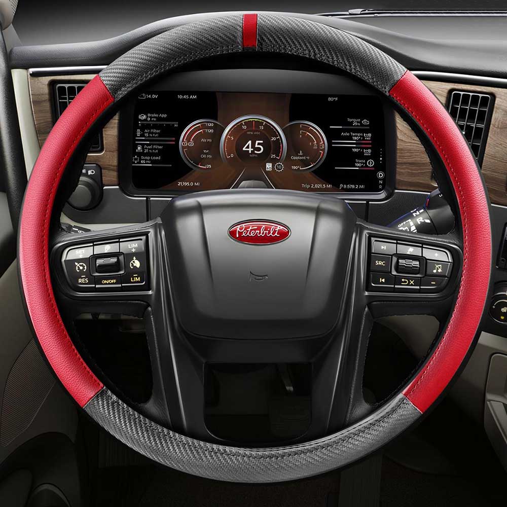 18" Two Tone Leather Steering Wheel Cover