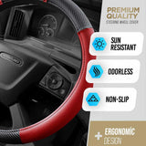 18" Two Tone Leather Steering Wheel Cover