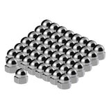 1/2" x 11/16" Chrome Die-Cast Acorn Nut Cover - Push On 50 Pack