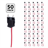 12" 2 Wire Pigtail with 2 Prong Straight Plug - 50 Pack