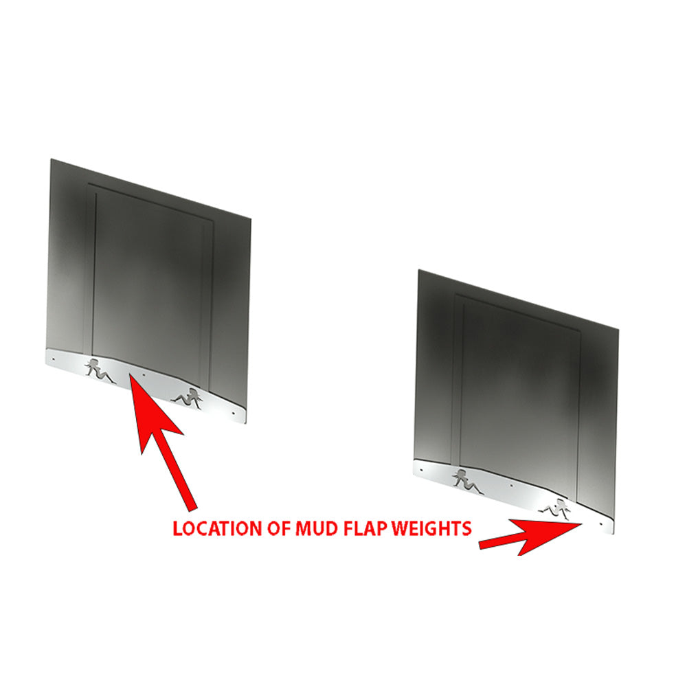 24" 11 Gauge Bottom Stainless Steel Girl Flap Weight (PR)
