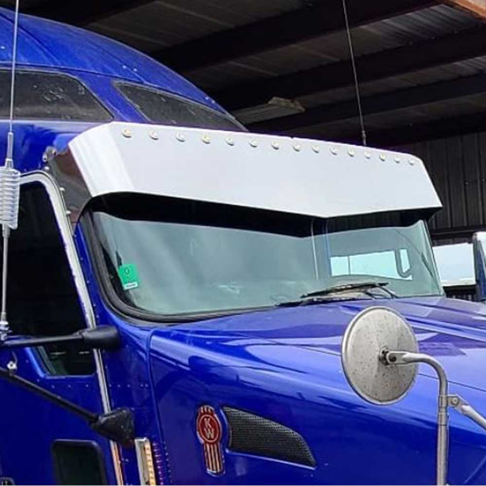 KW T300, T660, T800, W900 10" x 13" BM SS Slammed V-Style w/ Fifteen 3/4" Light Holes
