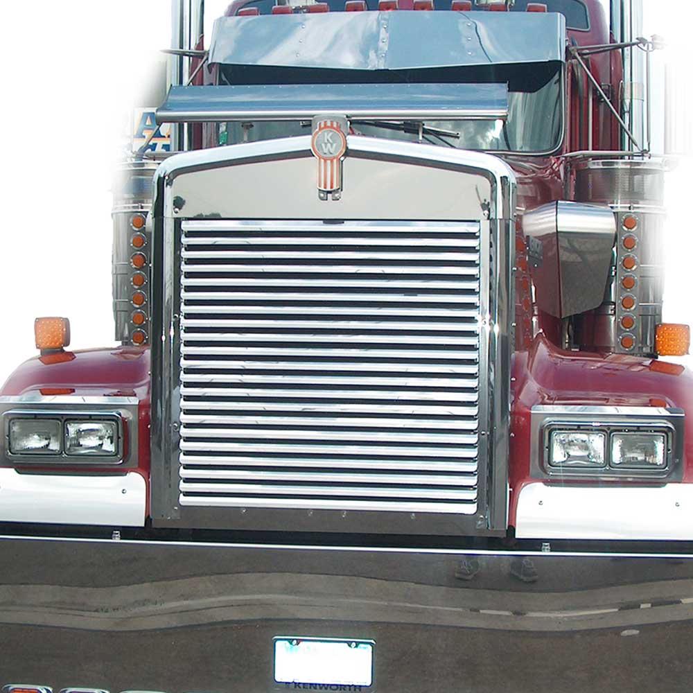 SS Grill Insert with 19 Louvers 1990 - 2024 Kenworth W900L Long Hood