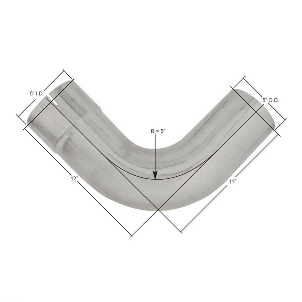 5" Peterbilt 379 Aluminized 90 Degree Elbow OEM 14-13433