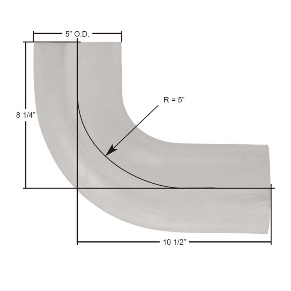 5" Freightliner 90 Degree Aluminize Elbow OEM 04-09586-013