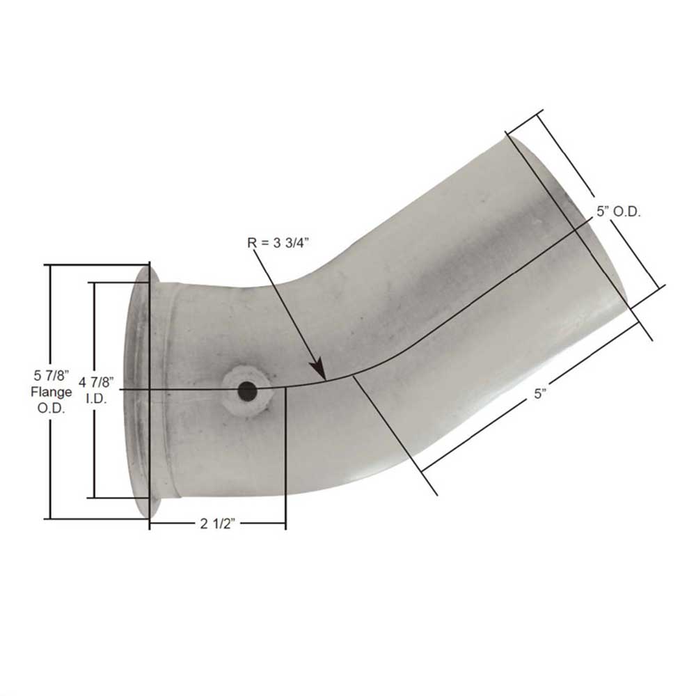 5" Freightliner Classic Aluminized Elbow OEM 04-16460-009