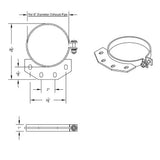 6" Peterbilt Ultra Cab Stainless Steel Exhaust Clamp
