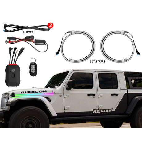 Xk glow running board LED