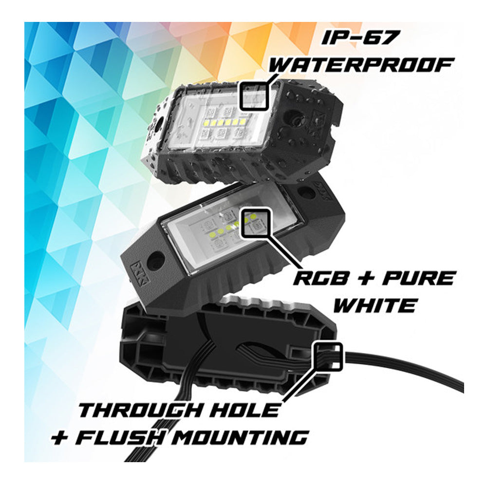 RIKU 1 STONE GRAY×GLOW XKMax Eight Piece LED Rock Light Kit – Iowa 80
