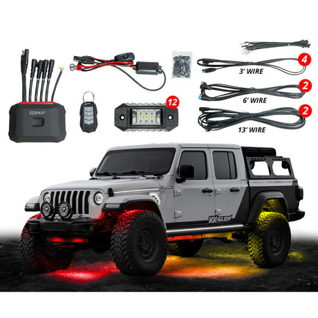 Xkmax twelve piece LED rock light kit
