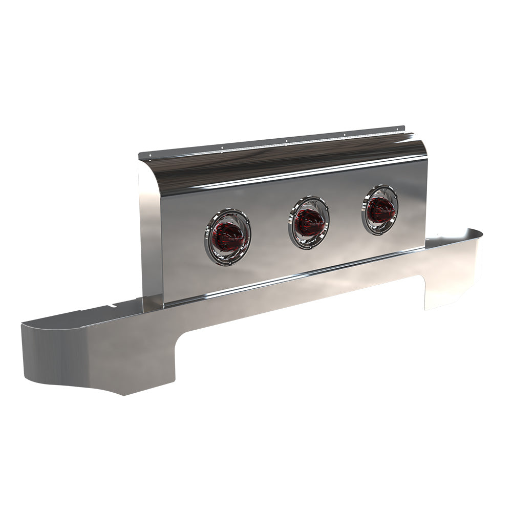Peterbilt Curved Sleeper Shock Cover with 3 Watermelon Lights
