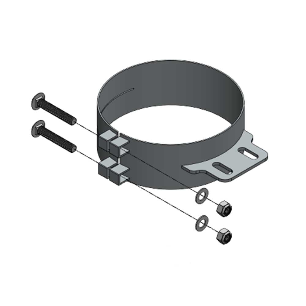 7"D x 3"W Peterbilt Stainless Steel Stack Mount Bracket