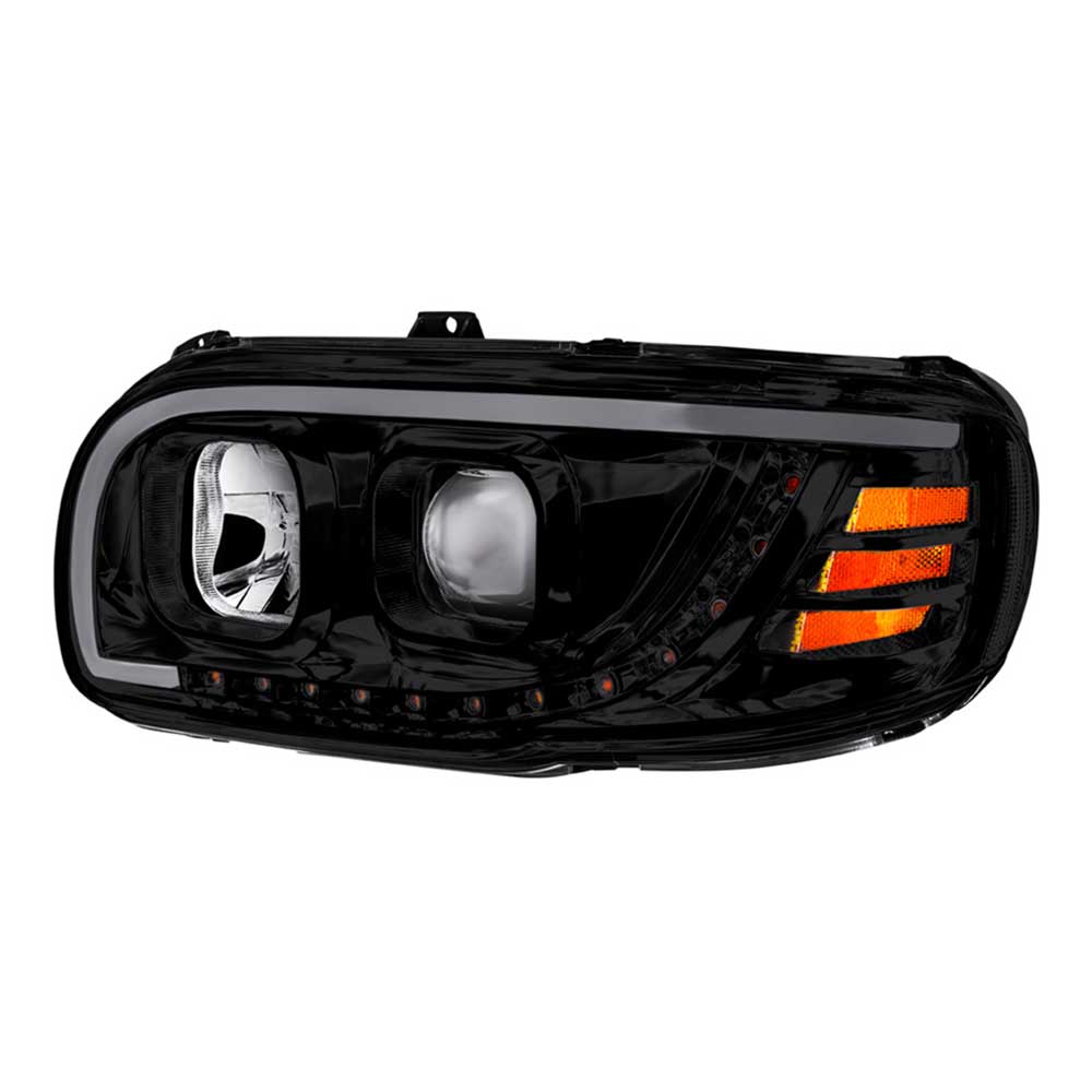 Peterbilt 388, 389, 567 Projection Headlight with LED Turn Signal & Position Light Bar