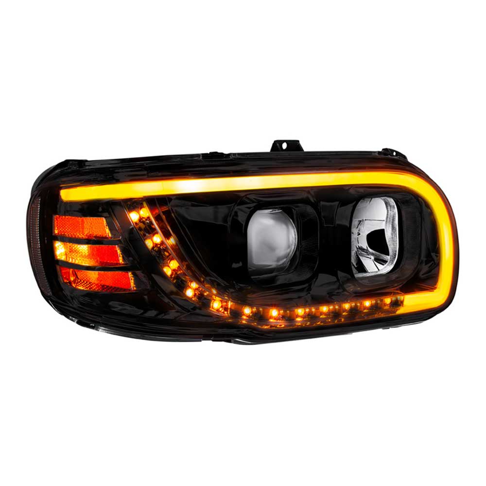 Peterbilt 388, 389, 567 Projection Headlight with LED Turn Signal & Position Light Bar