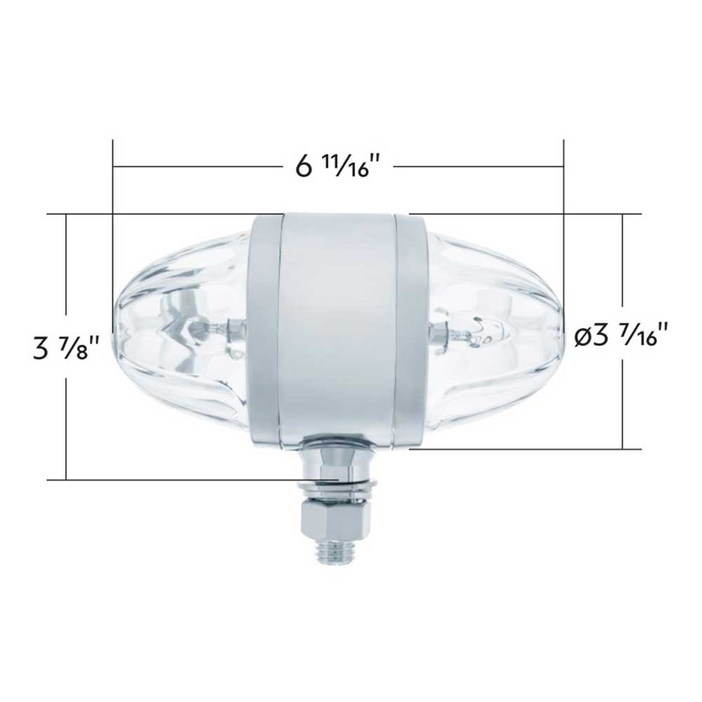 Double Face Glass Watermelon Lens Light with Chrome Housing