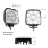 4" High Power 9 LED Work, Flood Light