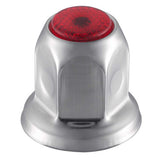 33mm x 2" Chrome Steel Reflector Nut Cover with Flange - Push On