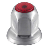 33mm x 2" Chrome Steel Reflector Nut Cover with Flange - Push On, 50 Pack
