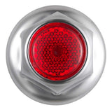 33mm x 2" Chrome Steel Reflector Nut Cover with Flange - Push On