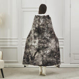 50" x 70" Hooded Sherpa River Rock Wearable Throw