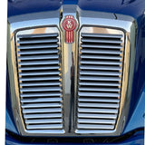 Kenworth T680 2021-2024 Stainless Hood Grill with 18 Louvers Per Side