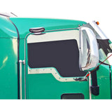 SS Daylight Door Trim with Rivet Holes 2008-24 Kenworth T600, T660, T800, W900