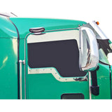 SS Daylight Door Trim with Rivet Holes 2008-24 Kenworth T600, T660, T800, W900