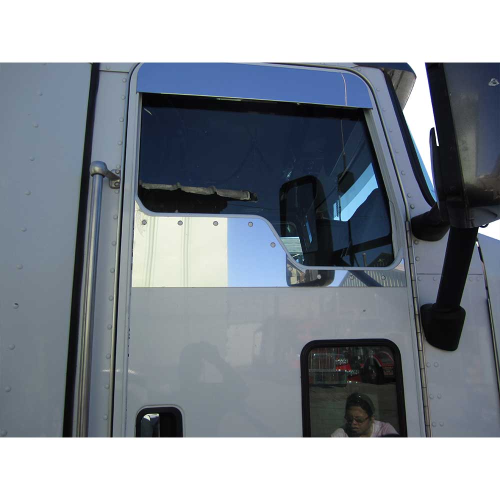 SS Daylight Door Straight Trim with Rivet Holes Kenworth T600, T660, T800, W900
