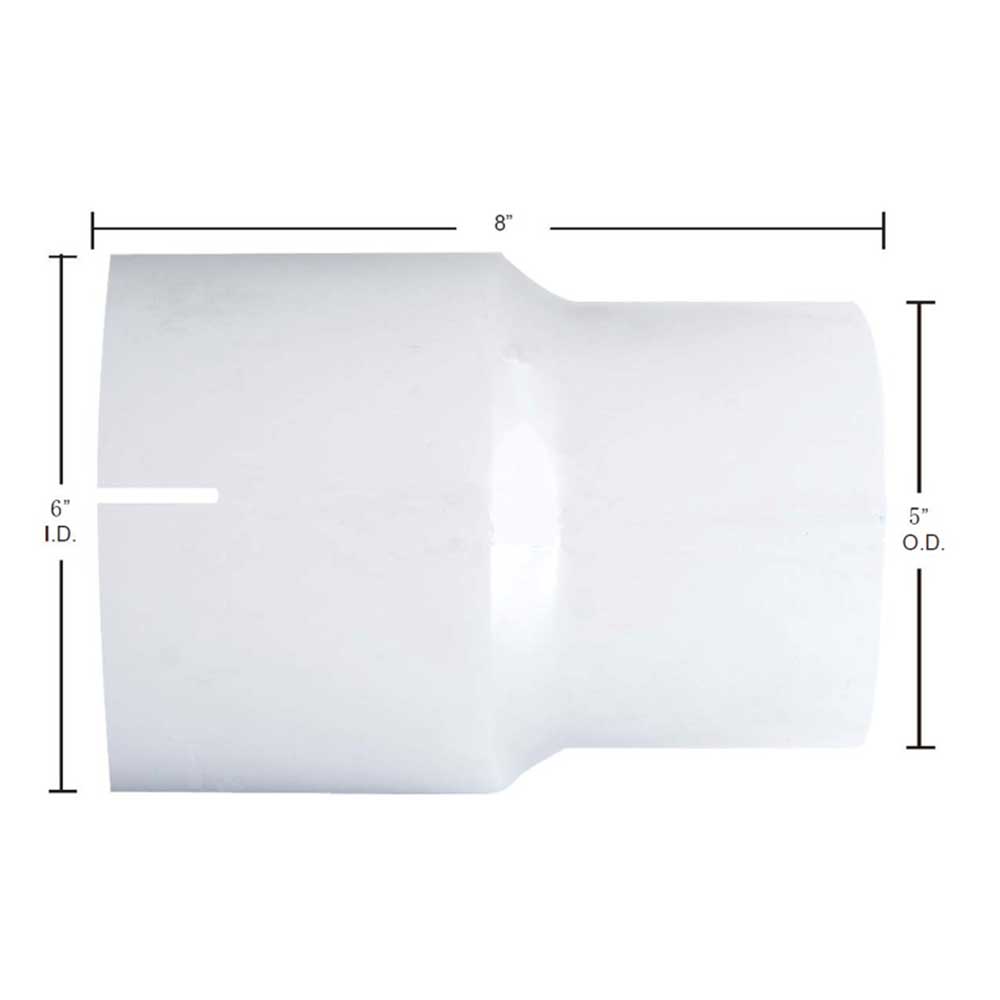 6"ID to 5"OD Chrome Reducer